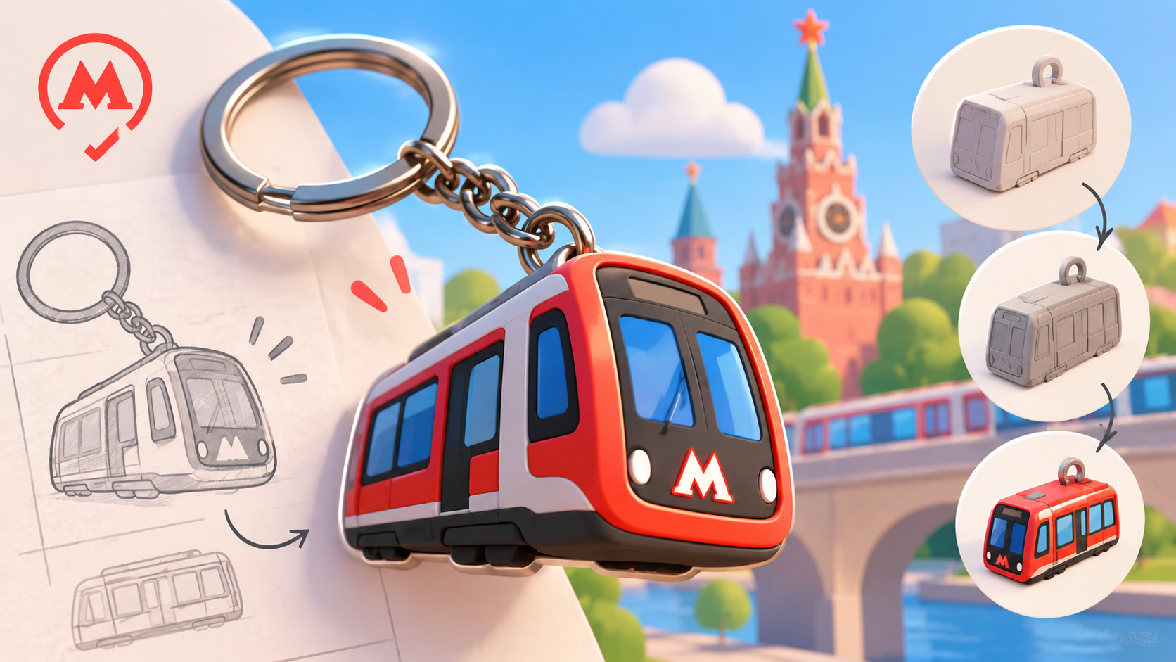 Обложка 3D моделирование. Персональный брелок.